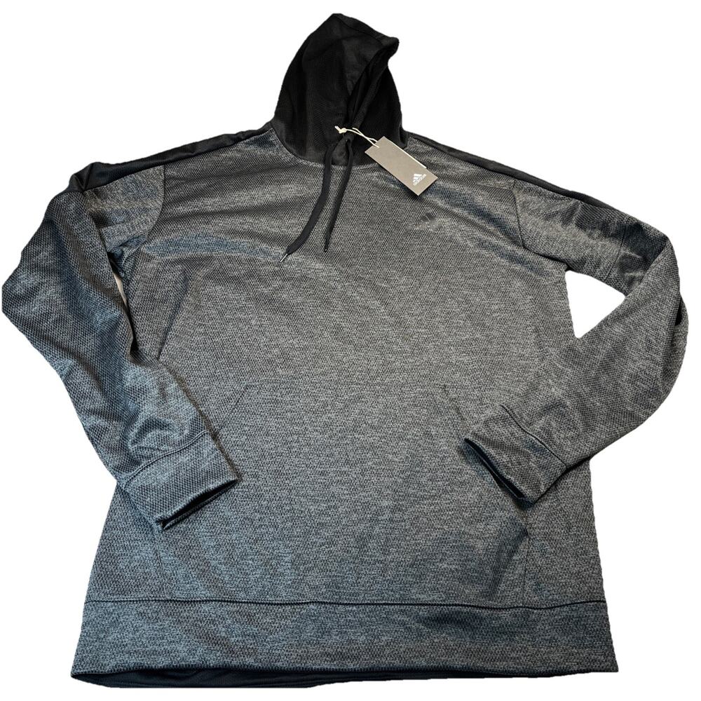 Adidas Hoodie Hoodie Sweatshirt Pullover, DH9010 Men's Gray XL EXTRA LARGE NWT